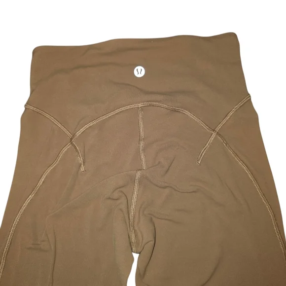 Lululemon Nude Tan High-Waisted Crop Leggings Size 2 - Picture 4 of 8